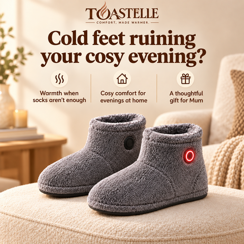 Slippers benefit image with the supplied Toastelle logo